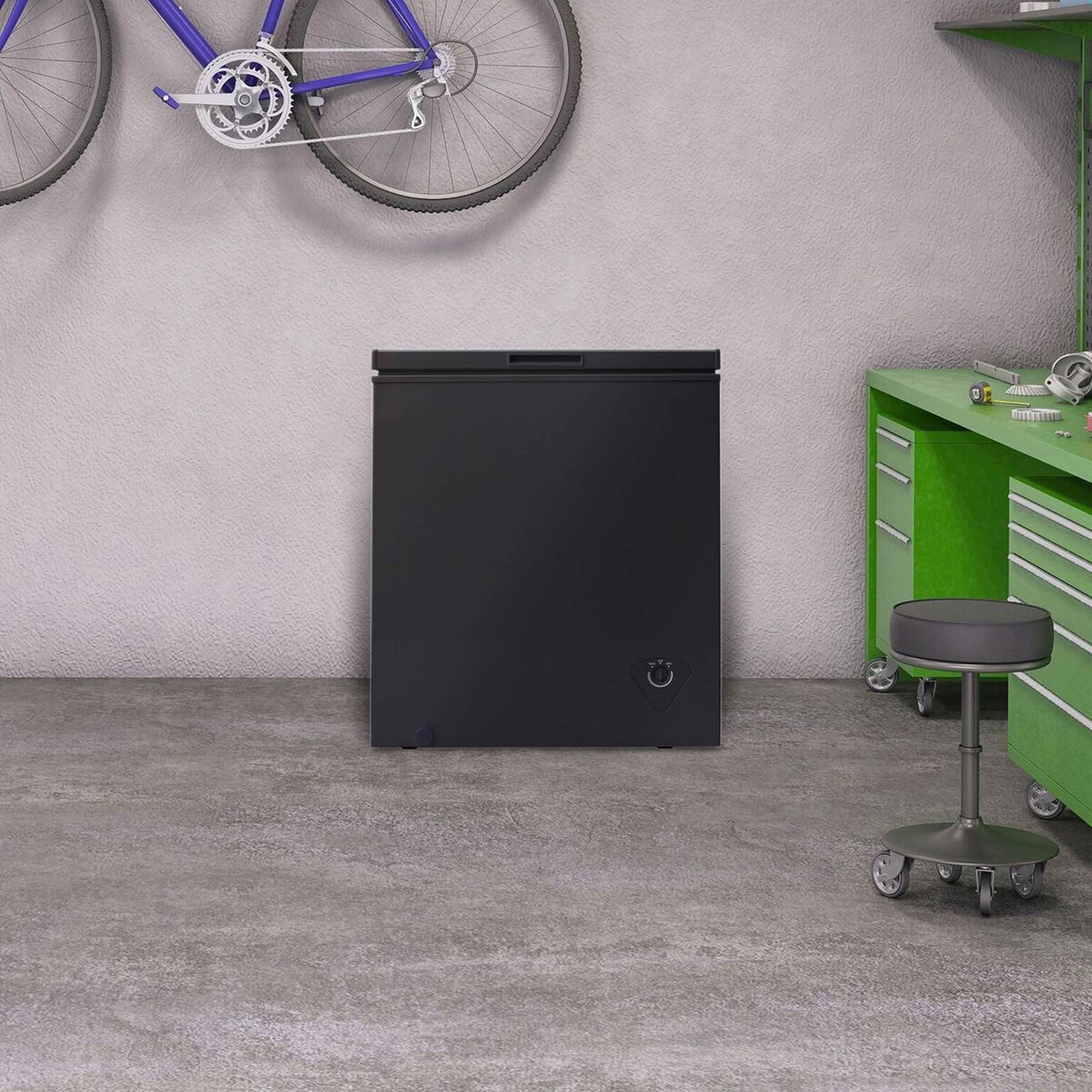 Arctic King 5 cu ft Chest Freezer, Black Compact, space-saving design