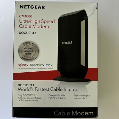 NETGEAR CM1000 Ultra-High Speed Cable Modem DOCSIS 3.1 Gigabit Modem