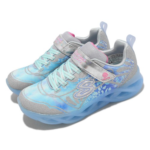 Skechers S Lights-Twisty Ice Blue Multi Kids Повседневная обувь для дошкольников 303710-LLBMT