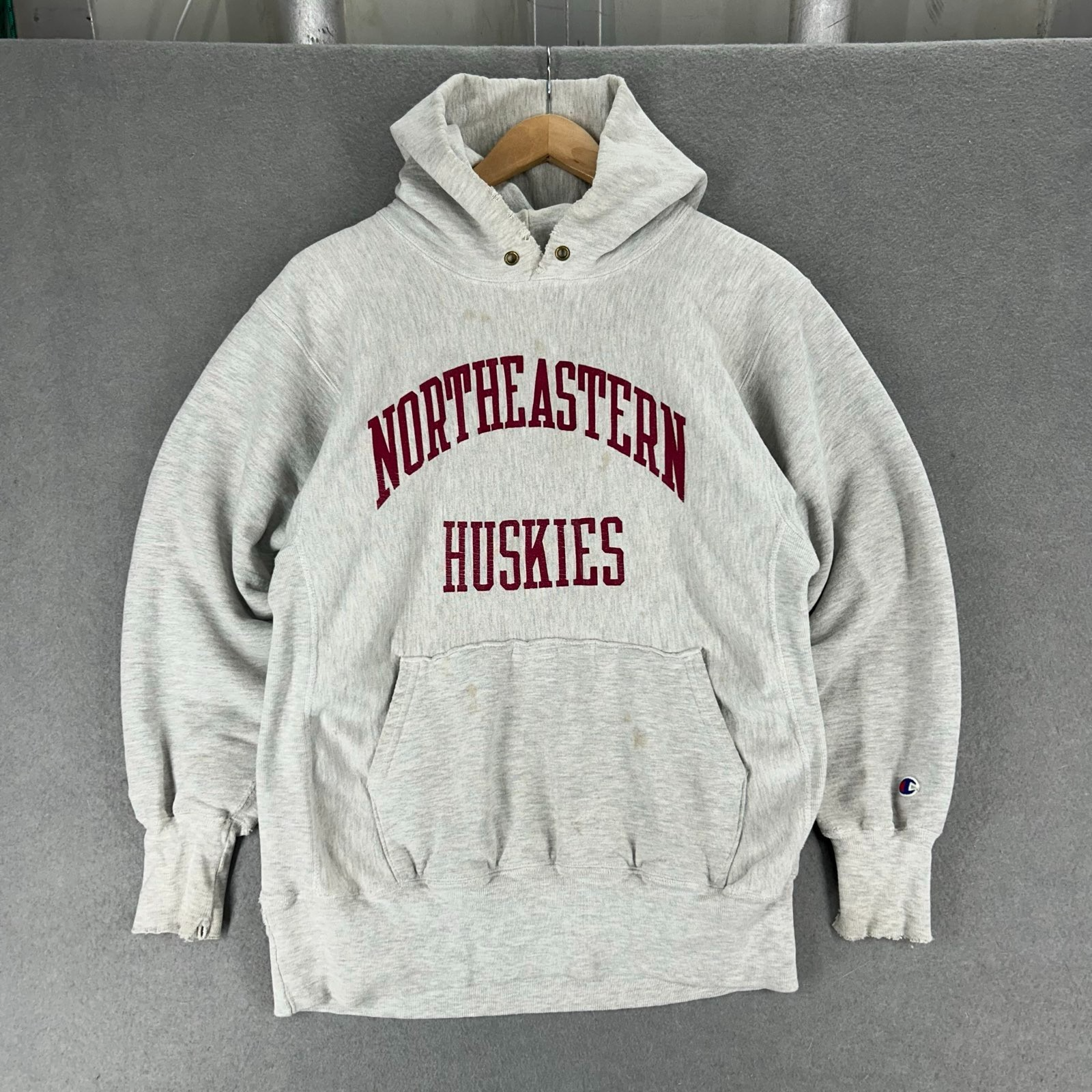 トップス champion JOURNALSTANDARD REVERSWEAVE Reverse Weave Hoodie, White Vintage Script Logo - Champion