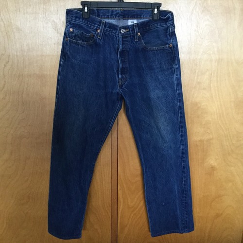 Men's Levi's 501 JEANS 34 x 32 Actual (32 x 29.5) Blue Wash