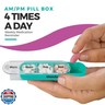 Stackable Daily Pill Organizer - 2 Pack, 4 Times a Day Weekly Medication Reminder - Premium Weekly AM/PM Pill Box with 7 Individual Stacking Cases, a Everyday Medicine Organizer for Vitamins