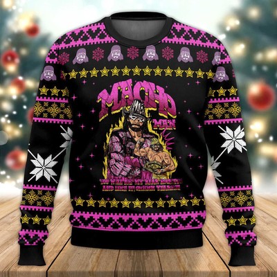 Macho Man Ugly Christmas Sweater, Meme Ugly Christmas Sweater, Christmas Gift