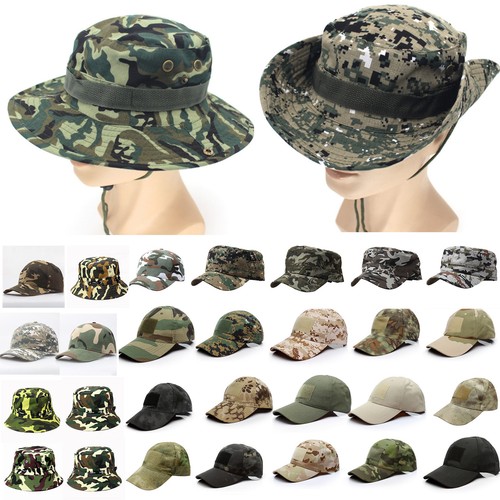 Camouflage Fischerhut Herren Baseball Cap Militär Fischermütze Anglerhut Bucket