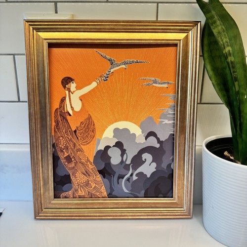 Erte FRAMED Erté Print Art Deco Designer French Art Print