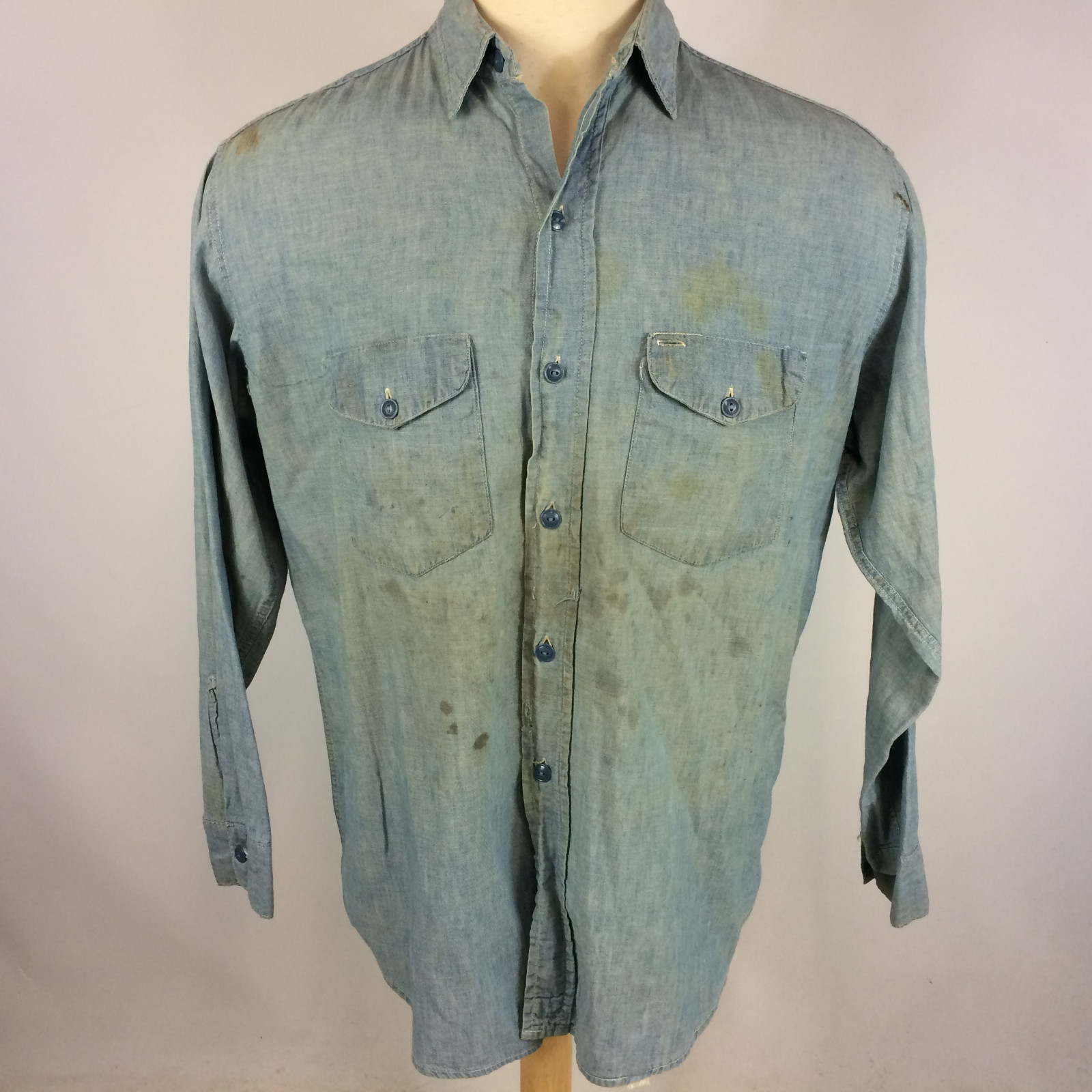 Vintage 40s 50s Sweet Orr Sanforized Chambray Denim Vintage 40s 50s Sweet Orr Sanforized Chambray Denim