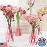 24Pcs Pink Bud Vases, Glass Flower Vase for Centerpieces, Small Vases for Flowers, Decor Centerpiece for Bathroom, Decorative Vases for House Warming