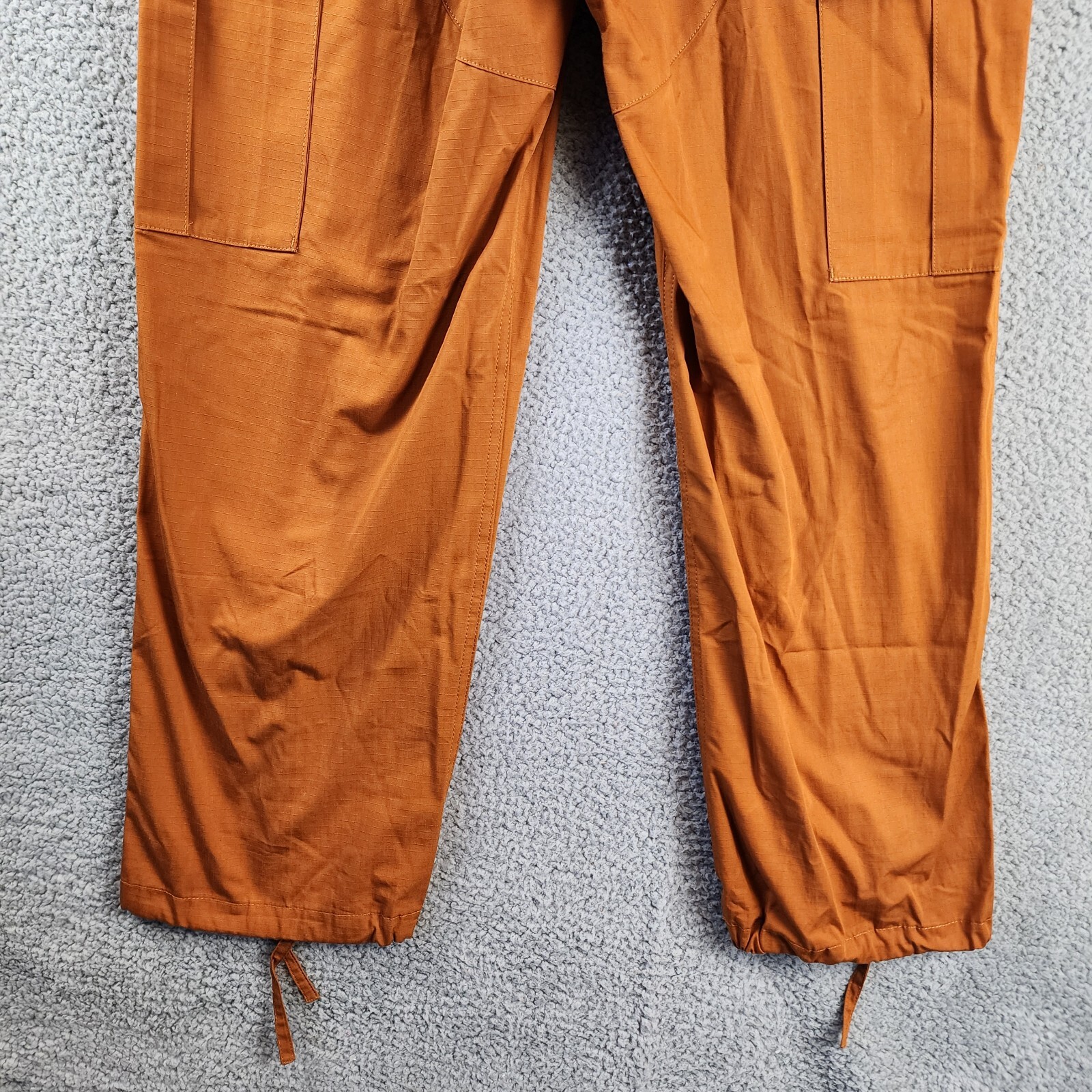 Pre-owned Kenzo Straight-leg Cargo Pants Men's 40 Brown Solid Pockets Button Zip Closure