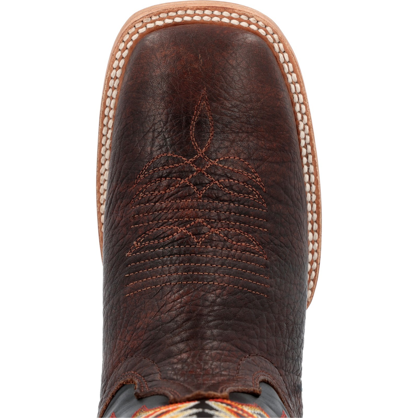Pre-owned Durango Boots Durango® Prca Collection Shrunken Bullhide Western Boots Ddb0466 - All Sizes In Chestnut And Black Eclipse