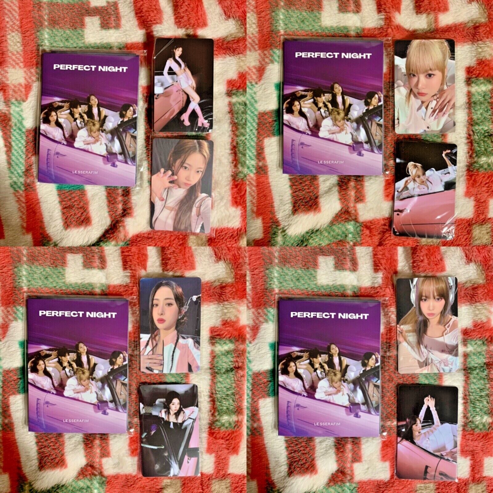 Lesserafim perfect night qq music china pob photocard set