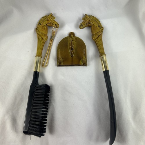 Vintage Shoe Horn And Brush Horse Head Wall Mount Japan | eBay