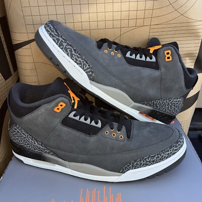 NEW Nike Air Jordan 3 Retro  Fear  Night Stadium Orange CT8532-080 Size 15  Nby