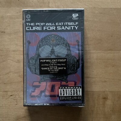 Pop Will Eat Itself Cure For Sanity cassette tape Brand New Sealed Hype Sticker