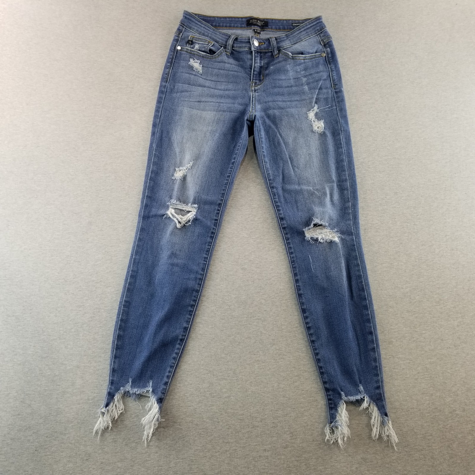 Judy Blue Jeans Women's Sz 5/27 Cropped Fit Med Wash Normcore Nice Quality Cute
