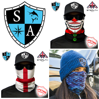 SA Co Salt Armour Face Shield™ Bandana Snood Durag Neck Scarf Headwear UV  Mask