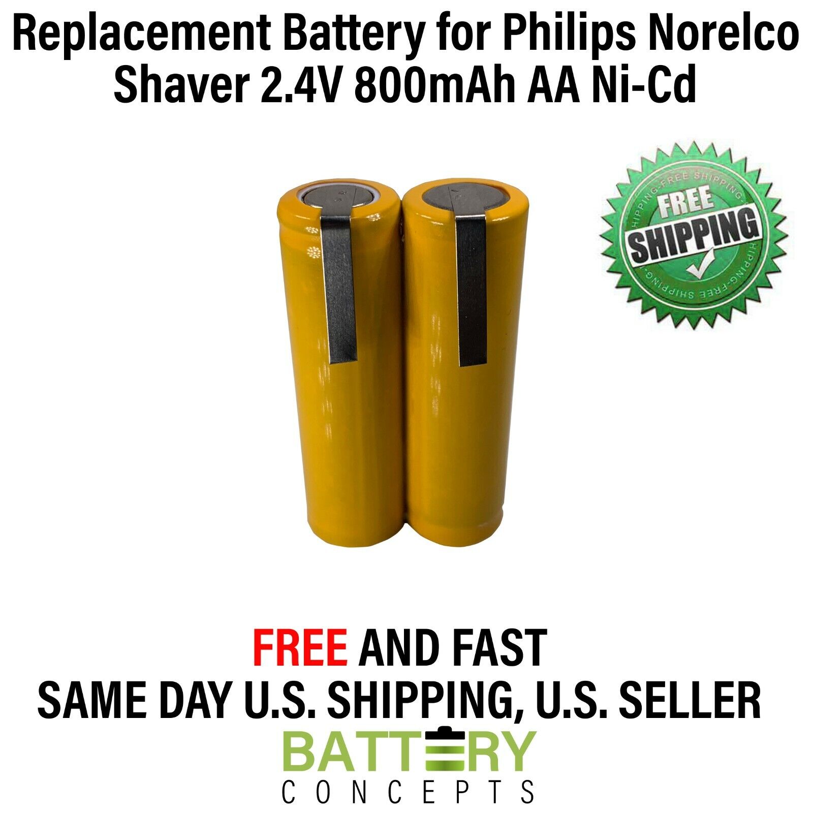 Rechargeable Battery 2.4v 800mah Aa Nicd