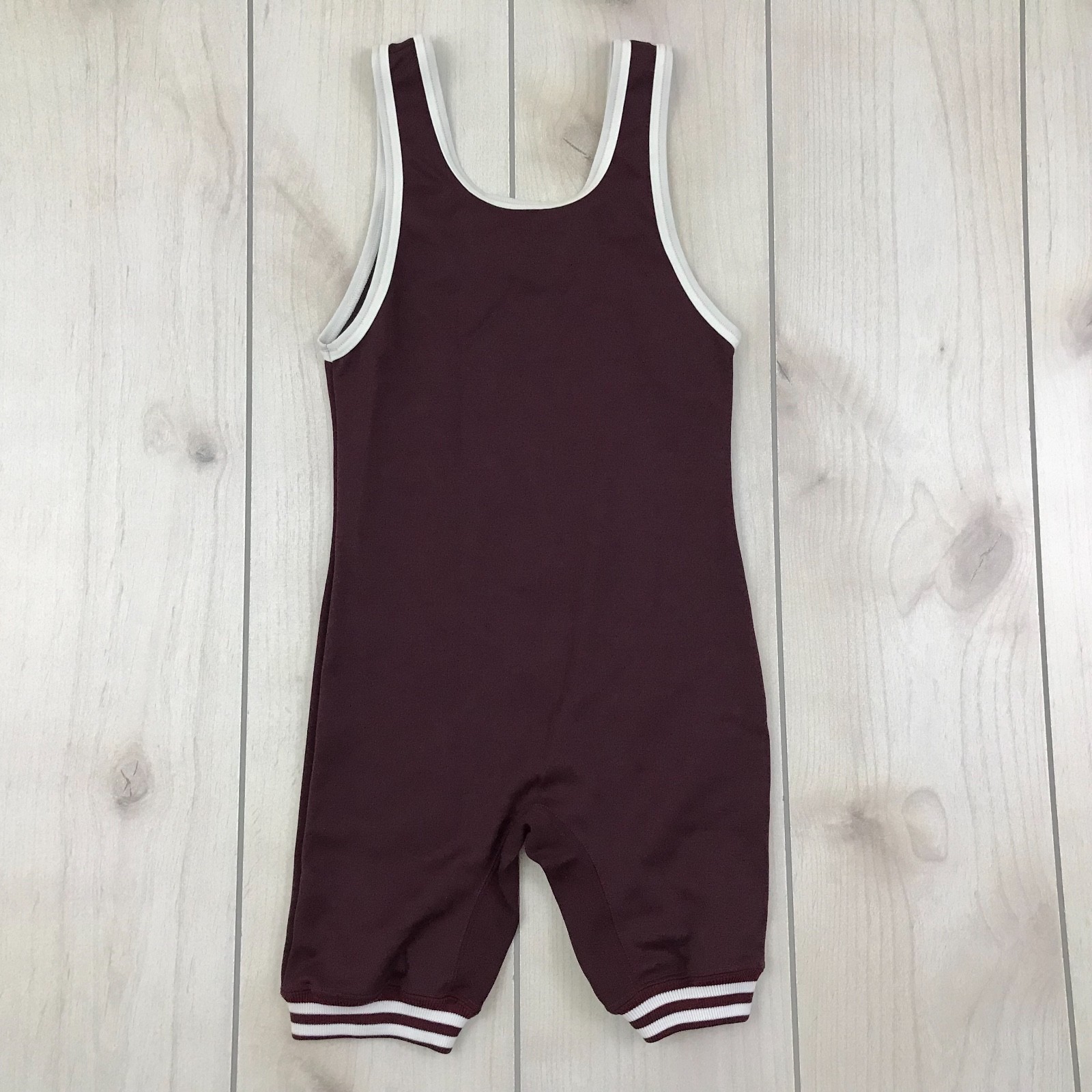 Matman Adult XS Wrestling Singlet USA Made Maroon White WSU Colors