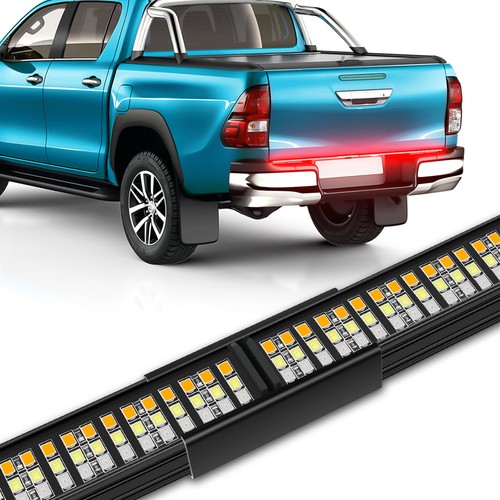 60 Inch LED Tailgate Light Bar For GMC Sierra 1500/2500 - Reverse & Turn Signal, Black Housing (KEEPDSGN)