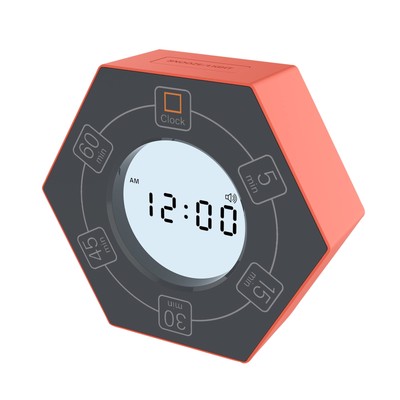 Hexagon Rotating Productivity Timer with Clock, Pomodoro Timer with 5,15, 30,...