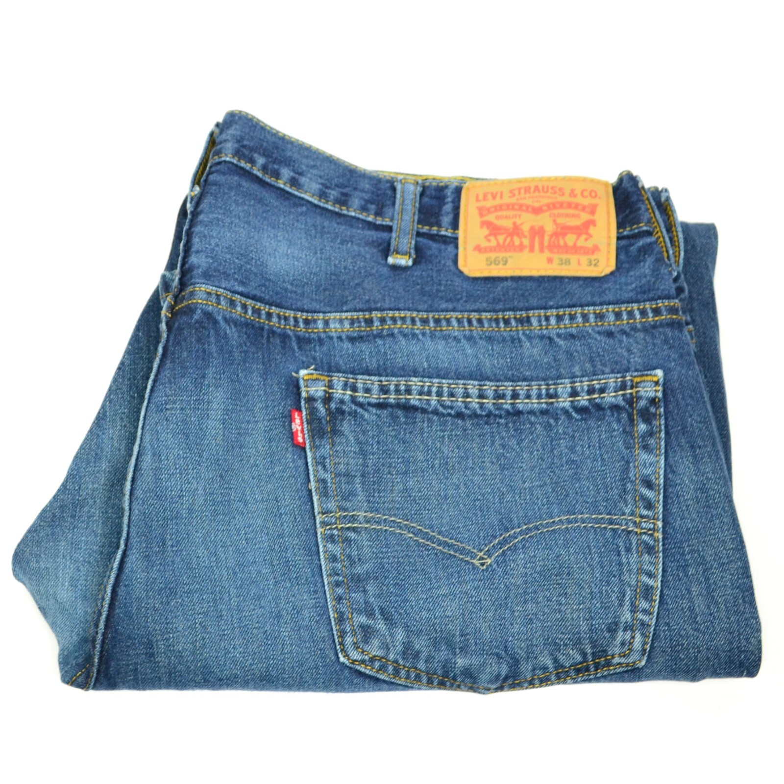 Levi's 569 Men's Size W38 L32 Blue Loose Relaxed Fit Dark Levi's 569 Men's Size W38 L32 Blue Loose Relaxed Fit Dark