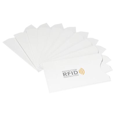RFID Horizontal Blocking Credit Card Sleeves Protect NFC Holder White 10Pcs