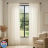 FMFUNCTEX Sheer Non-See-Through Taupe Curtains for Bedroom, Faux Silk That Let Light Curtains 72 inches Long Light Filtering Privacy Sheer Window Drapes for Living Room, Rod Pocket 2 Panels Set