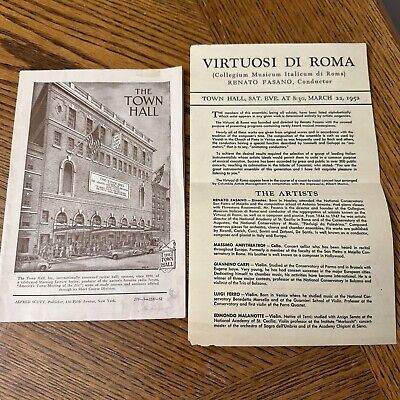 Town Hall Program League for Political Education Program Insert 1951 Rome Italy