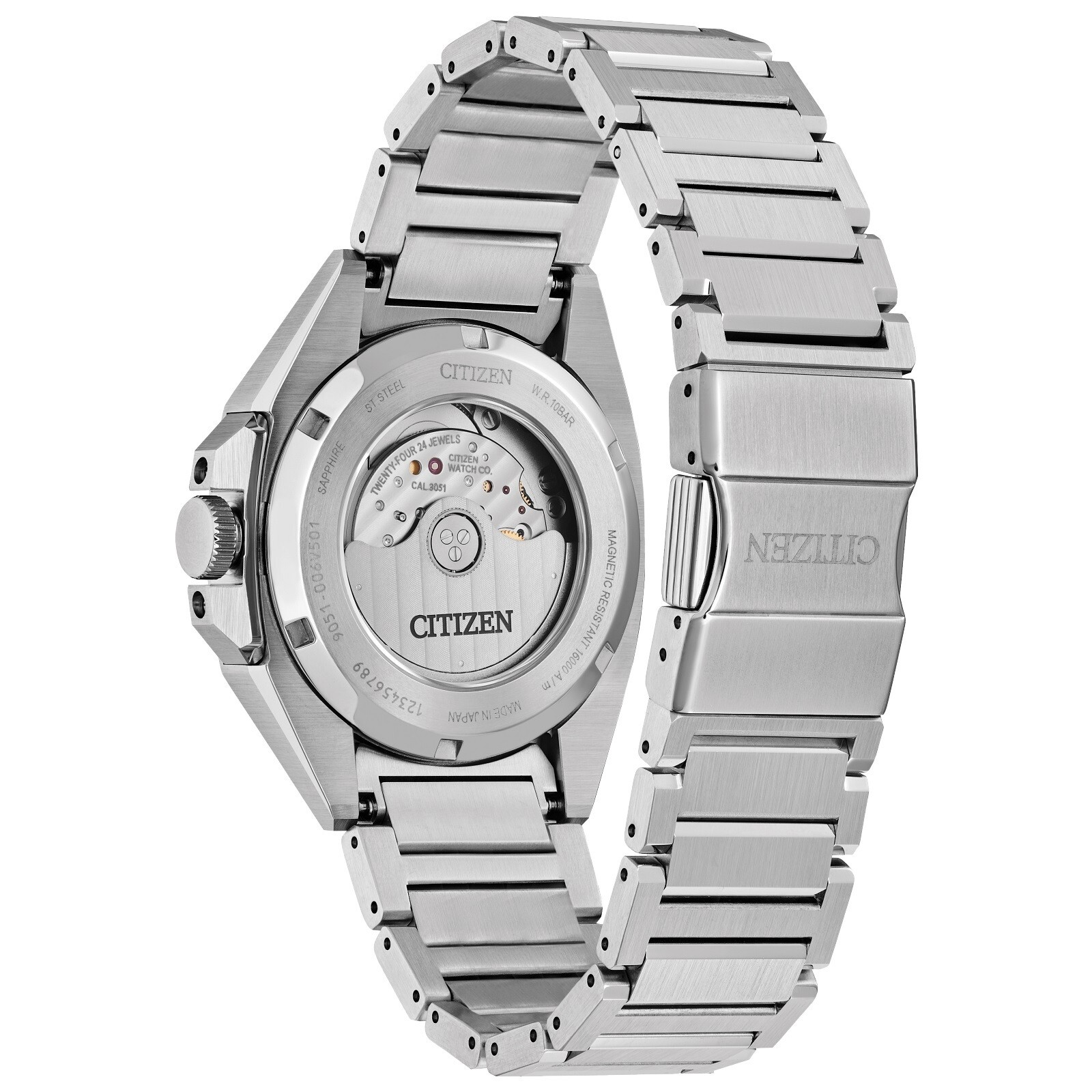 Pre-owned Citizen Series 8 Nb6050-51w Green Automatic Stainless Steel Men's Dress Watch