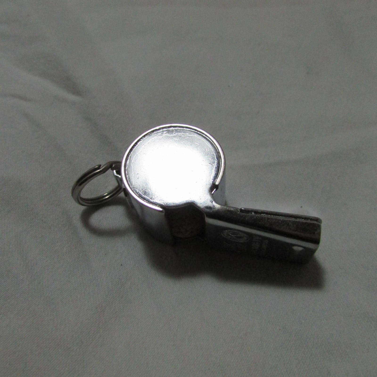 Vintage Silver Tone Advertising Whistle, Kiwanis WCMH-TV Channel 4 Columbus, OH