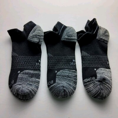 Bombas Hex-Tec Athletic Ankle Socks Lot Of 3 Pairs Size L