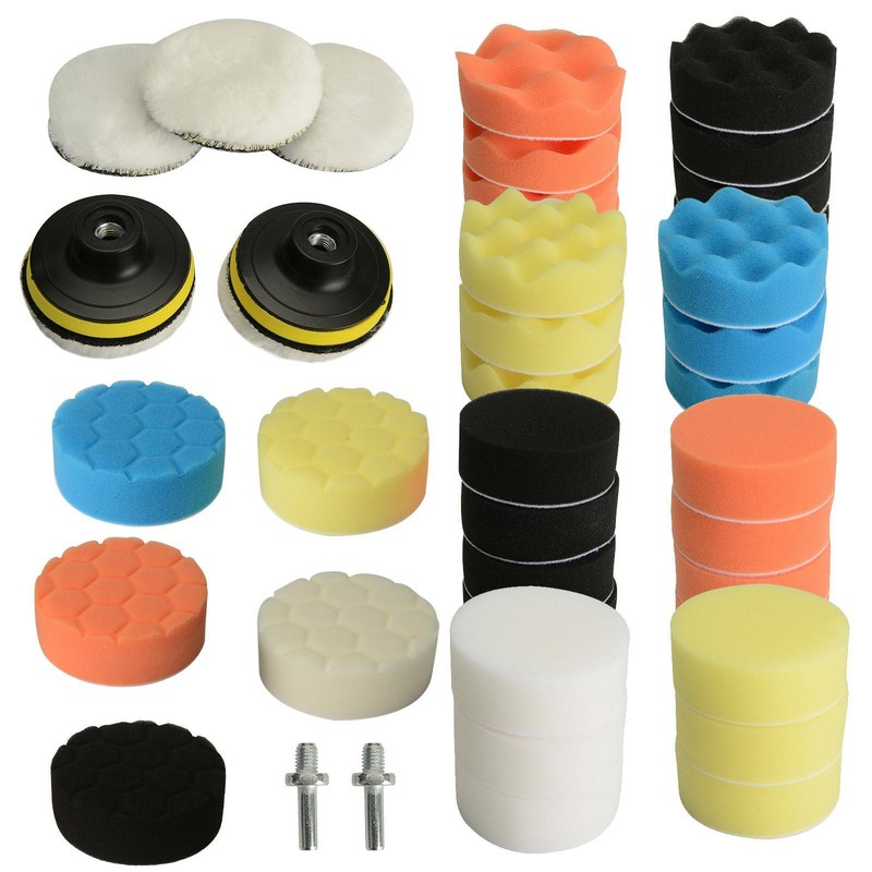 40 x Polierschwamm Polierpads Set 75mm Polierscheibe Auto Polierpad Polierset