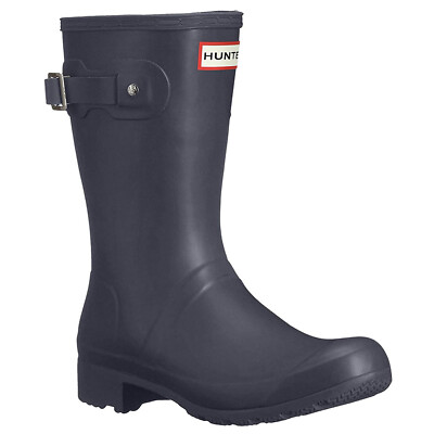 Pre-owned Hunter Womens Boots Original Tour Foldable Short Casual Wellington Rubber