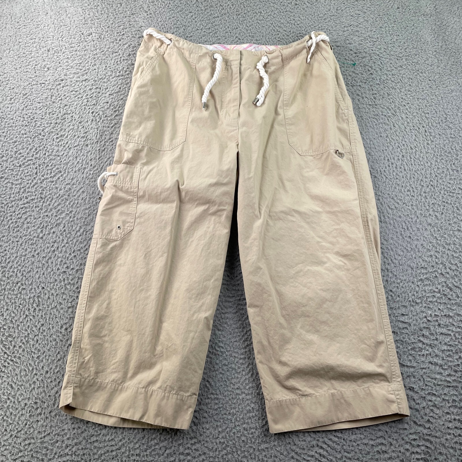 Lauren Ralph Lauren Pants Womens 14W Khaki Rope Drawstring