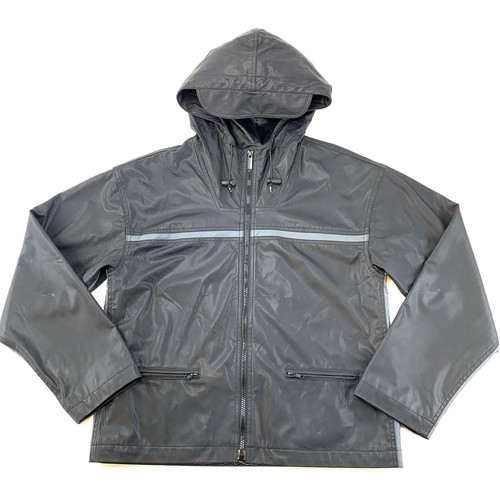 【美品】RAINMAKER - SHADOWSTRIPE HOODEDCOAT Water Resistant Hooded Windbreaker Coaches Jacket
