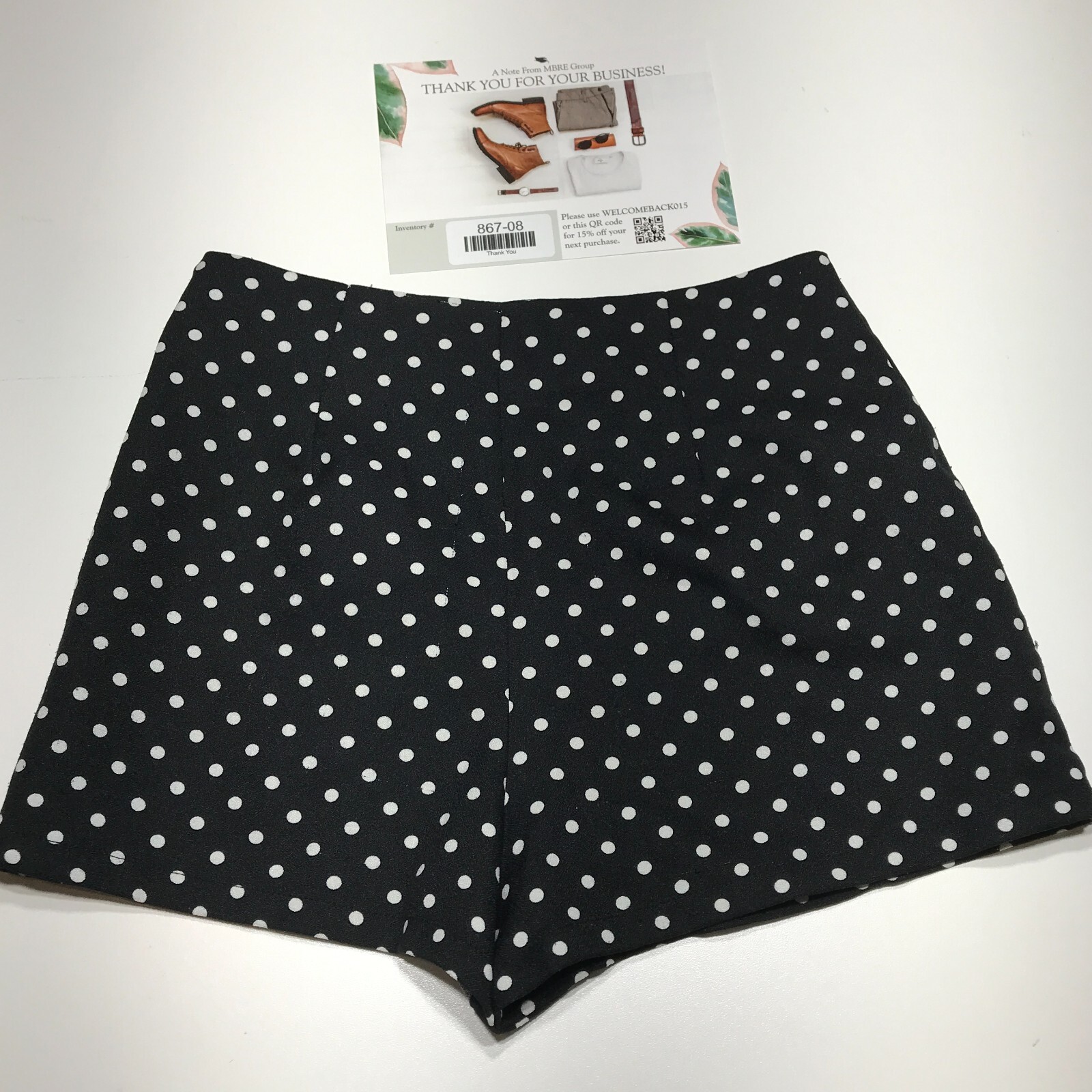 Forever 21 Shorts Juniors Size Small Black Polka Dot Side