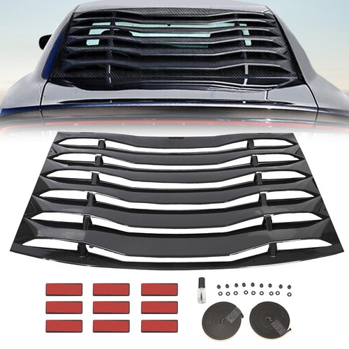 For Dodge Charger 2011-2022 Rear Window Louver Sun Shade Vent Carbon Fiber Print