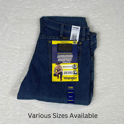 Wrangler 47MACMS Advanced Comfort Cowboy Cut Reg Fit In Mid Stone Blue