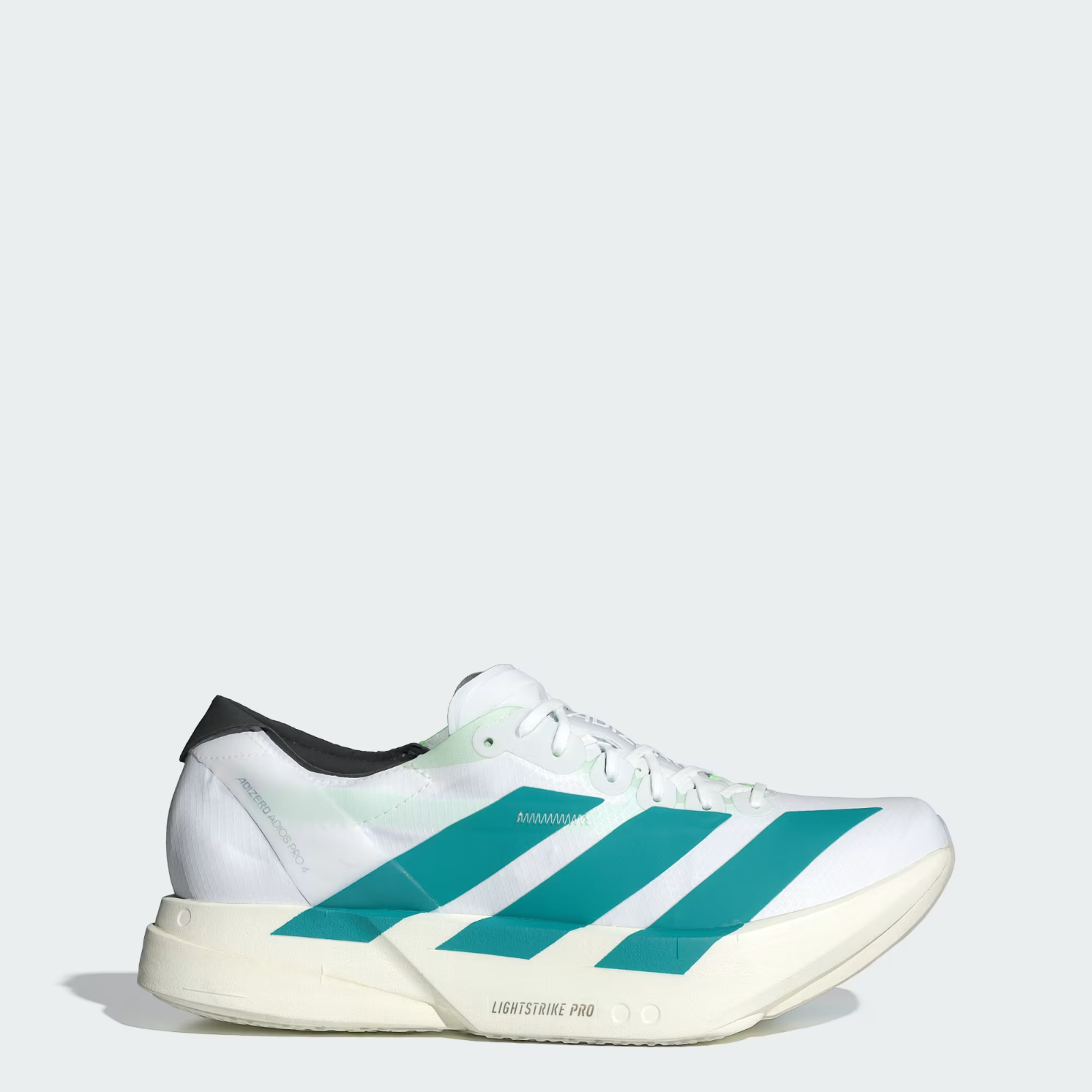 Adizero Adios Pro 4 Running Shoes in Cloud White/Pure Teal