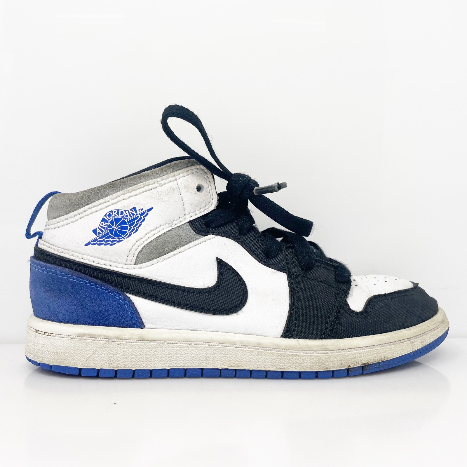 Jordan　1 MID スニーカー Amazon.com | Jordan Big Kid's 1 Mid SE Signal Blue/Black