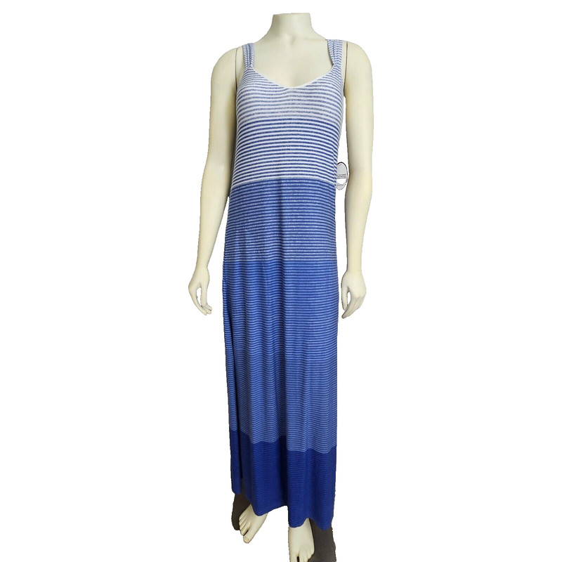 Soma Invisible Support Lined Maxi Dress Womens XS Stripe Pockets