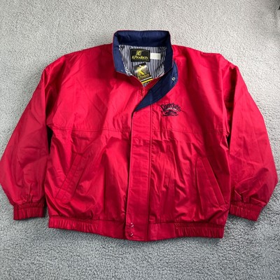 K Products Jacket Mens Size XXL Red Zip Snap Front USA Spreckels Vintage 80s
