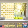 Window Privacy Film Static Cling Sticker Frosted Window Film Glass Decals with Glittering Effect, Removable Nature Pattern Tint for Home Bathroom Door Car Windows(Golden Geometry Design)