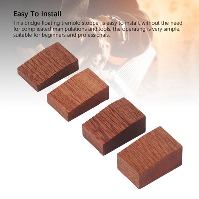 4PCS Floating Tremolo Set Up Block 4 Sizes Mahogany Wood Bridge Floating Tre URS