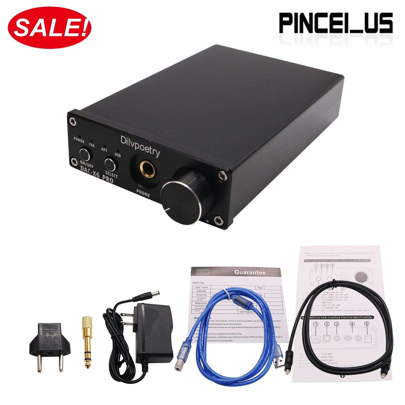 DAC-X6 PRO HiFI Headphone Amplifier DAC Decoder 24Bit/192kHz DAC-X6 PRO HiFI Headphone Amplifier DAC Decoder 24Bit/192kHz
