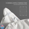 Hotel Grand Luxury White Goose Feather Down Fiber Comforter Queen Size, 100% Cotton Ultra Soft Duvet Insert Queen, Hotel Hypoallergenic Extra Warmth Bedding Comforter, White 90x90 Inch