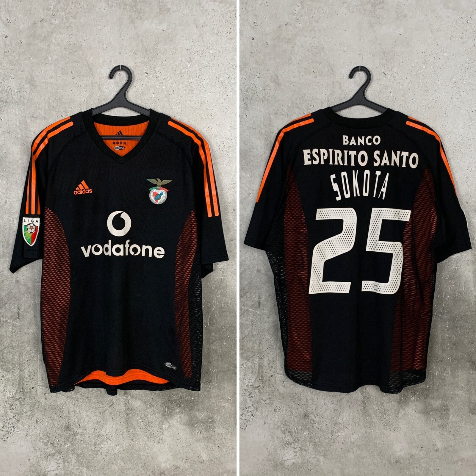 BENFICA 2002 2003 AWAY MATCH ISSUE FOOTBALL SHIRT #25 SOKOTA