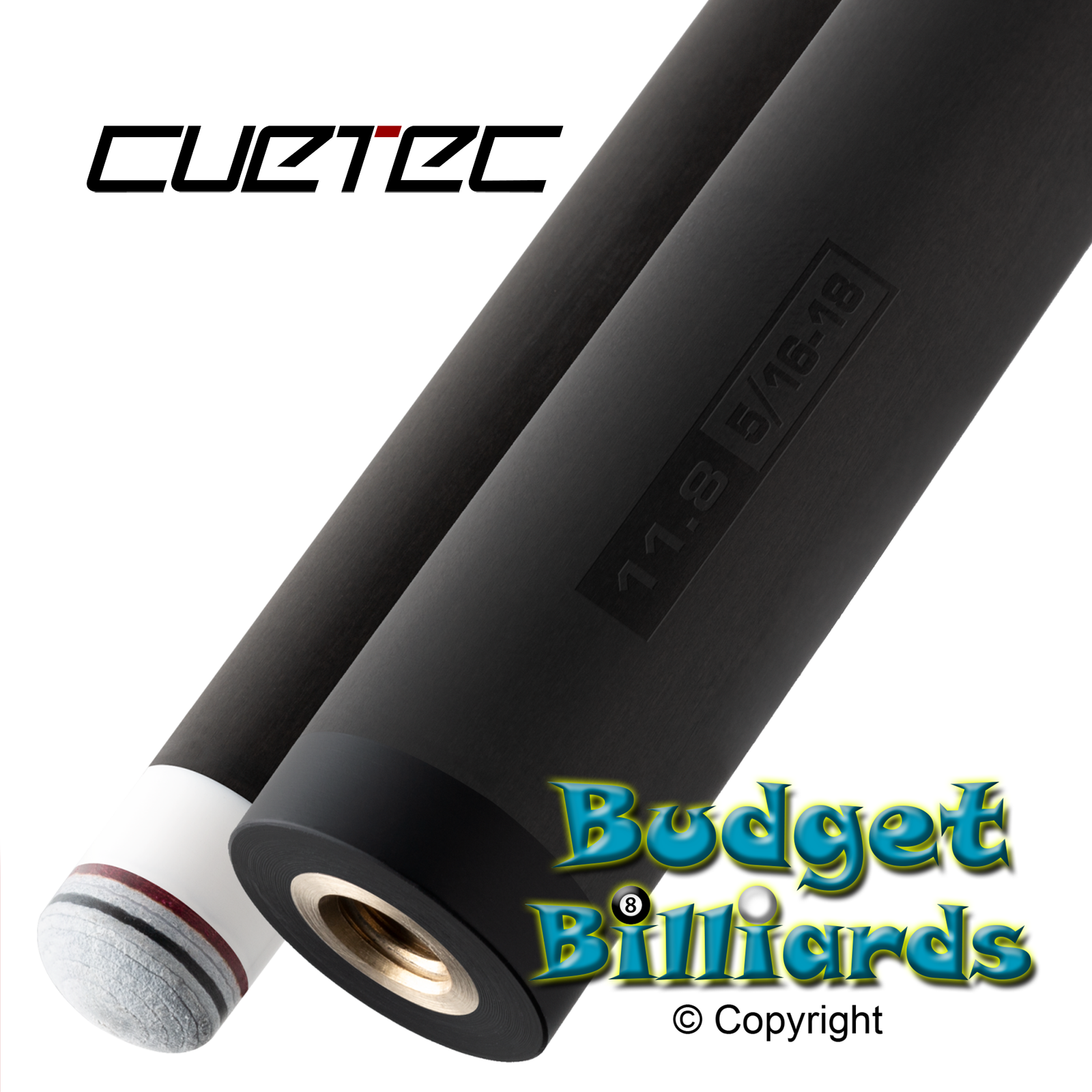 Tec Cynergy Carbon Fiber Pool Cue Shaft - Millimeter & Thread - Your Choice