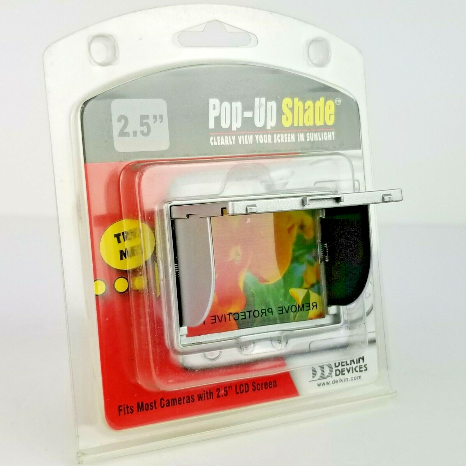 Delkin Devices Universal Pop-Up Shade for 2.5 inch LCD Screens Silver New