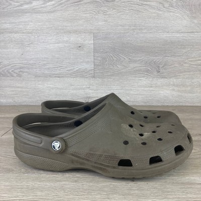 Crocs Mens Classic Clogs Shoes Brown 