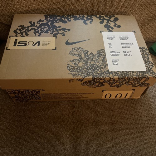 NIKE SIZE 9.5 - NIKE ISPA LINK AXIS LOW WHITE ORANGE